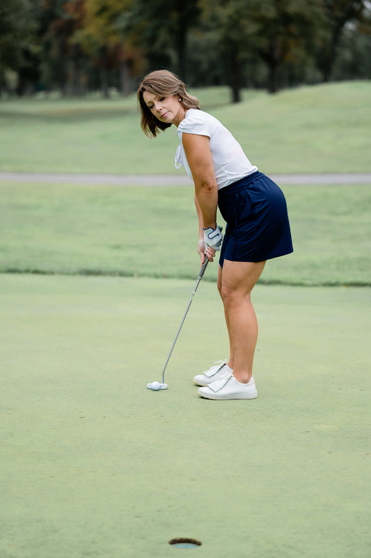 Signature Wrap Skort in Classic Navy Blue