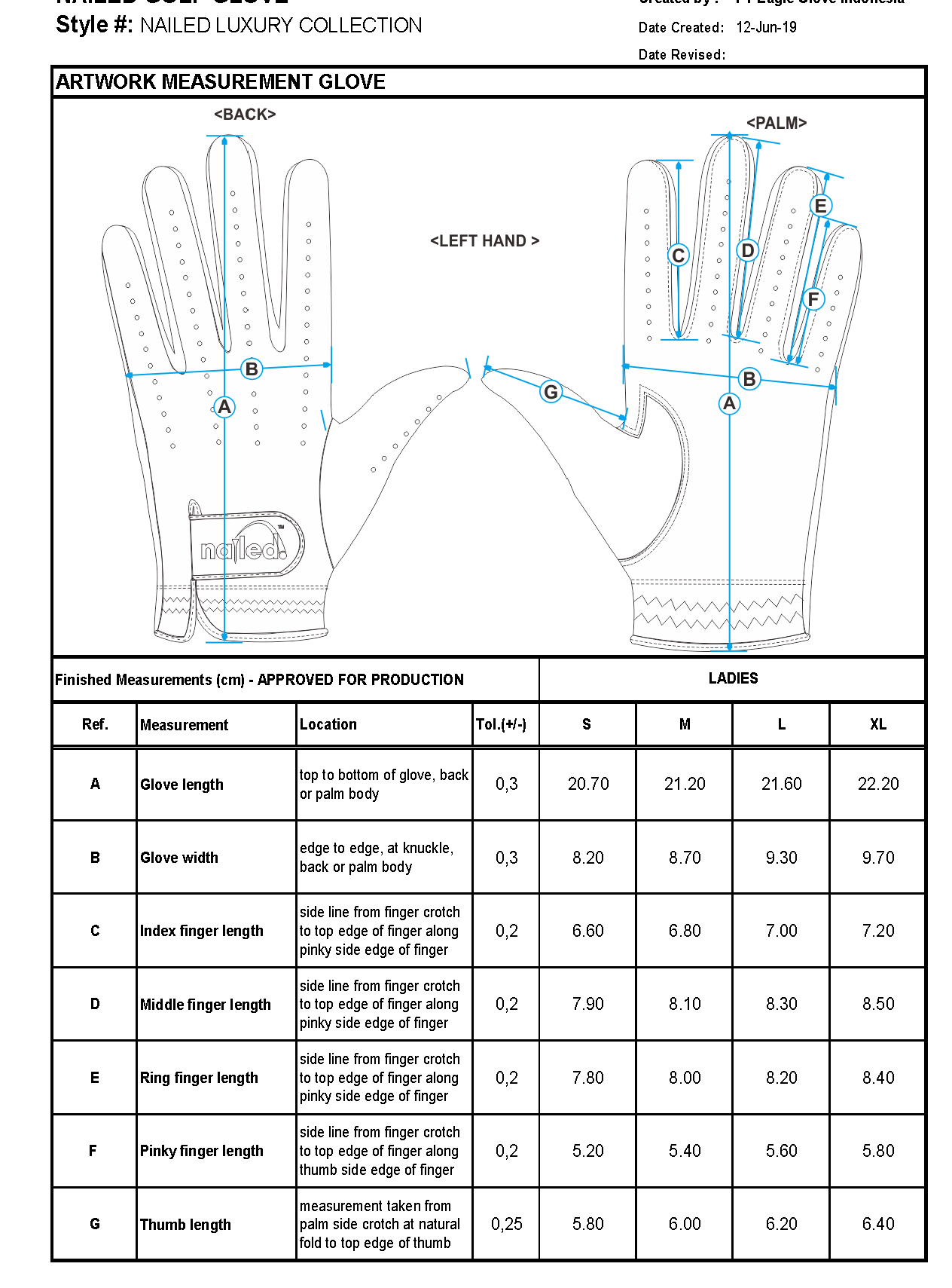Luxury (Standard) Sizing